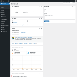 Page screenshot: Dashboard ‹ Test site — WordPress