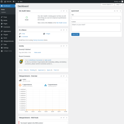 Page screenshot: Dashboard ‹ Test site — WordPress