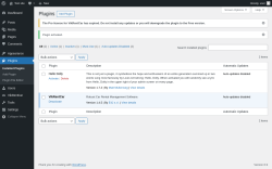Page screenshot: Plugins ‹ Test site — WordPress