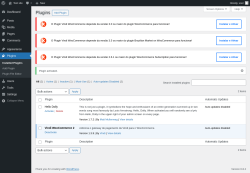 Page screenshot: Plugins ‹ Test site — WordPress