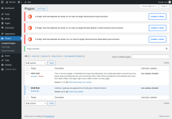 Page screenshot: Plugins ‹ Test site — WordPress
