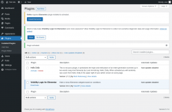 Page screenshot: Plugins ‹ Test site — WordPress