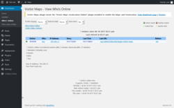Page screenshot: Dashboard &rarr; Who&rsquo;s Online