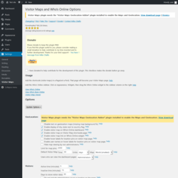 Page screenshot: Settings &rarr; Visitor Maps