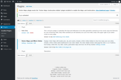 Page screenshot: Plugins &lsaquo; Test site &mdash; WordPress