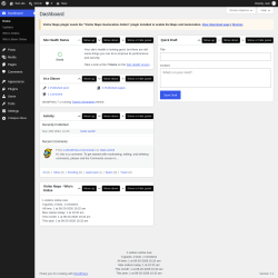 Page screenshot: Dashboard &lsaquo; Test site &mdash; WordPress