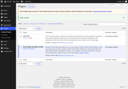 Page screenshot: Plugins &lsaquo; Test site &mdash; WordPress