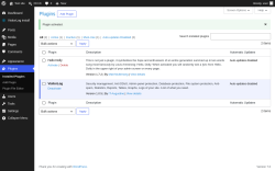 Page screenshot: Plugins &lsaquo; Test site &mdash; WordPress