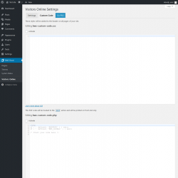 Page screenshot: BWS Panel → Visitors Online → Custom Code