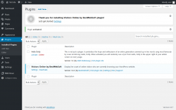 Page screenshot: Plugins ‹ Test site — WordPress