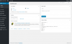 Page screenshot: Dashboard ‹ Test site — WordPress