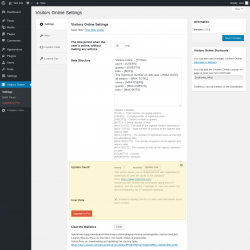 Page screenshot: Visitors Online
