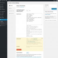 Page screenshot: Visitors Online