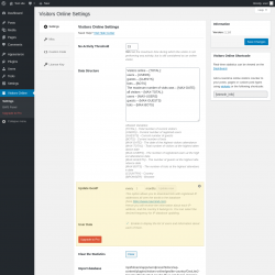 Page screenshot: Visitors Online