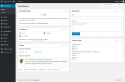 Page screenshot: Dashboard ‹ Test site — WordPress