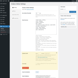Page screenshot: Visitors Online
