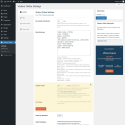 Page screenshot: Visitors Online