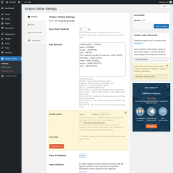 Page screenshot: Visitors Online
