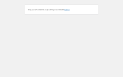 Page screenshot: WordPress › Error