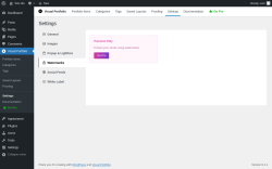 Page screenshot: Visual Portfolio &rarr; Settings &rarr; Watermarks