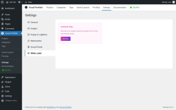 Page screenshot: Visual Portfolio &rarr; Settings &rarr; White Label