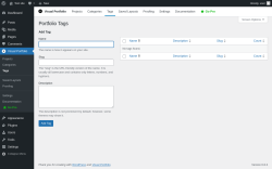 Page screenshot: Visual Portfolio → Tags