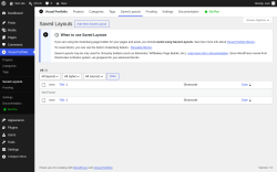 Page screenshot: Visual Portfolio &rarr; Saved Layouts
