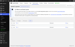 Page screenshot: Visual Portfolio &rarr; Saved Layouts