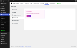 Page screenshot: Visual Portfolio &rarr; Settings &rarr; Watermarks