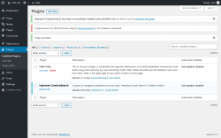 Page screenshot: Plugins ‹ Test site — WordPress