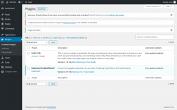 Page screenshot: Plugins ‹ Test site — WordPress