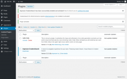 Page screenshot: Plugins ‹ Test site — WordPress