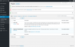 Page screenshot: Plugins ‹ Test site — WordPress