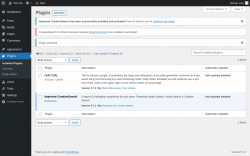 Page screenshot: Plugins ‹ Test site — WordPress