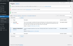 Page screenshot: Plugins ‹ Test site — WordPress