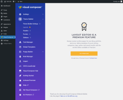 Page screenshot: Visual Composer → Layouts