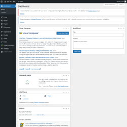 Page screenshot: Dashboard ‹ Test site — WordPress
