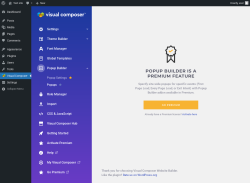 Page screenshot: Visual Composer → Popup Builder