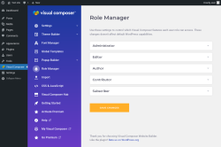 Page screenshot: Visual Composer → Role Manager