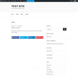 Page screenshot: Test site | Just another WordPress site