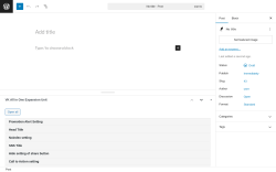 Page screenshot: Add Post ‹ Test site — WordPress
