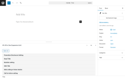 Page screenshot: Add Post ‹ Test site — WordPress
