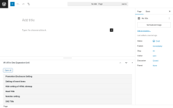 Page screenshot: Add Page ‹ Test site — WordPress