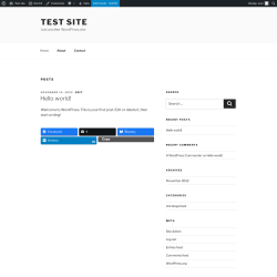 Page screenshot: Test site | Just another WordPress site
