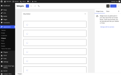 Page screenshot: Widgets &lsaquo; Test site &mdash; WordPress