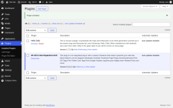 Page screenshot: Plugins &lsaquo; Test site &mdash; WordPress