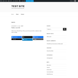 Page screenshot: Test site | Just another WordPress site