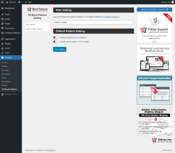 Page screenshot: Settings &rarr; VK Block Patterns