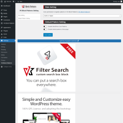 Page screenshot: Settings &rarr; VK Block Patterns