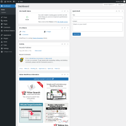 Page screenshot: Dashboard &lsaquo; Test site &mdash; WordPress